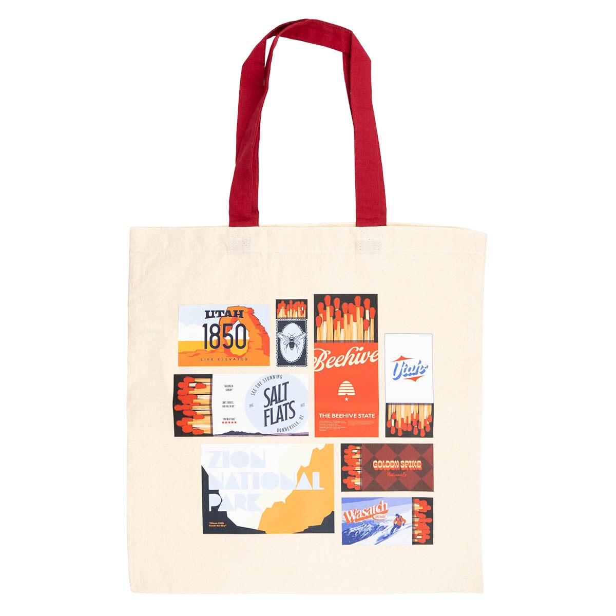 shoputah utah matchbox tote bag